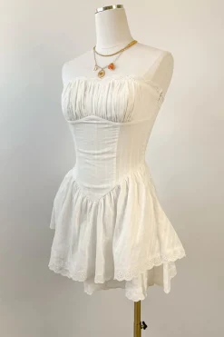 Mini Ruffled Strapless Dress