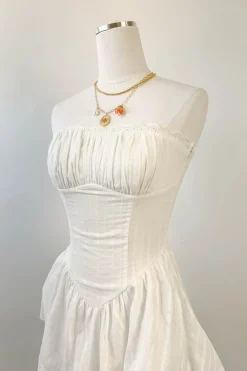 Mini Ruffled Strapless Dress