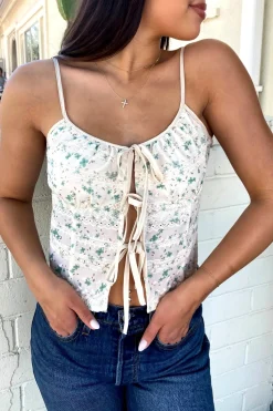 Open Front Tie Cami Top