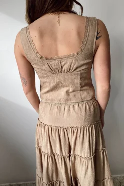 Open Front Tie Top