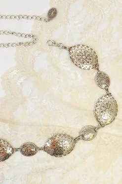 Oval Metallic Conch Belt