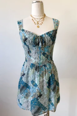 Patchwork Print Mini Dress