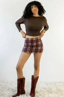 Plaid Mini Skort
