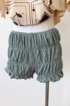 Plaid Stretch Lace Bloomer Shorts