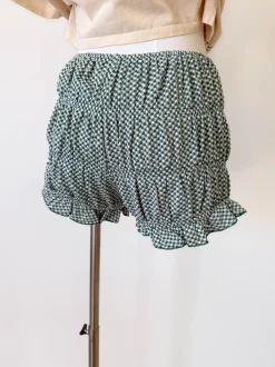 Plaid Stretch Lace Bloomer Shorts