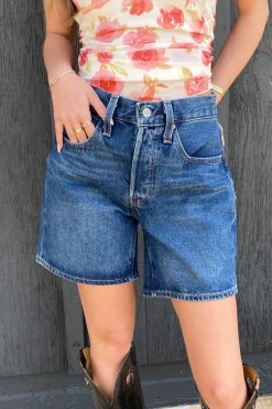 Pleased To Meet You 501 Orignal Mom Shorts by Levi's
