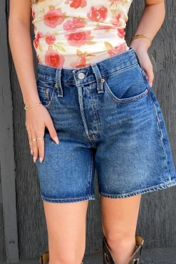 Pleased To Meet You 501 Orignal Mom Shorts by Levi's