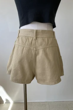 Pleated Denim Shorts by For Good