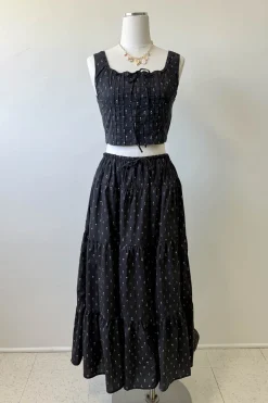 Pleated Floral Corset Top