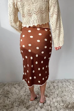 Polka Dot Midi Skirt