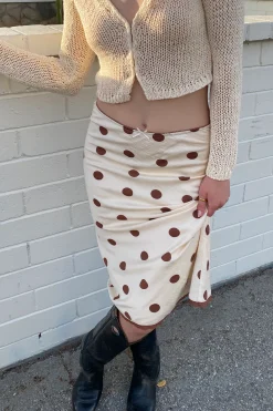 Polka Dot Midi Skirt