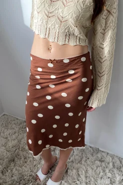 Polka Dot Midi Skirt