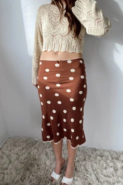 Polka Dot Midi Skirt