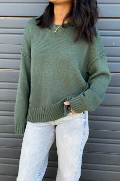 Reverse Stitch Knit Sweater