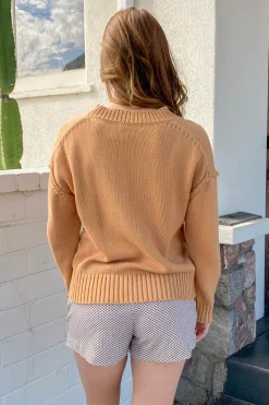 Reverse Stitch Knit Sweater