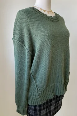 Reverse Stitch Knit Sweater