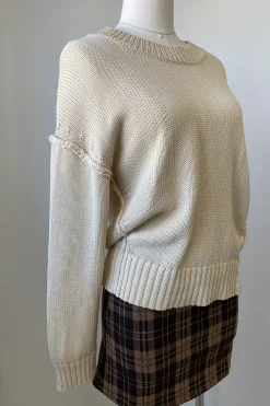 Reverse Stitch Knit Sweater