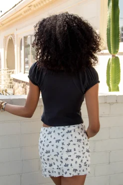 Ribbed Peasant Top