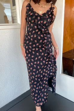 Ruffle Floral Maxi Dress