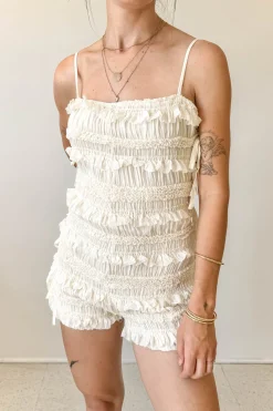 Ruffled Cami Romper