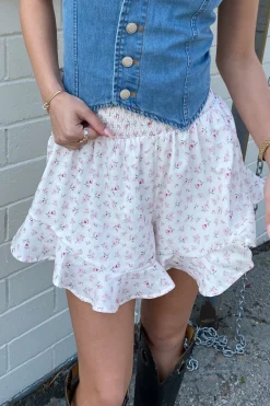 Ruffled Floral Shorts