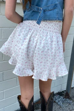 Ruffled Floral Shorts