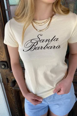 Santa Barbara Long Loose Graphic Baby Tee