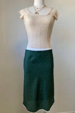 Satin Midi Skirt