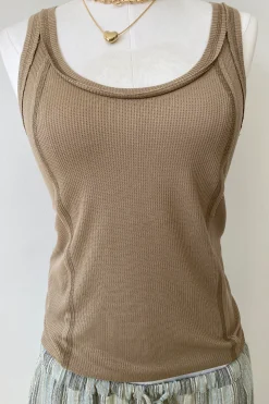 Seamed Sleeveless Top