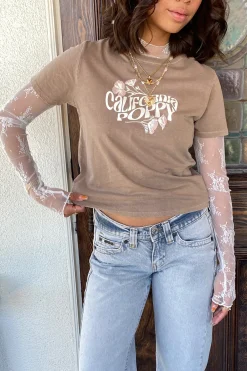 Sheer Lace Long Sleeve Top by For Good