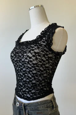 Sheer Lace Sleeveless Top