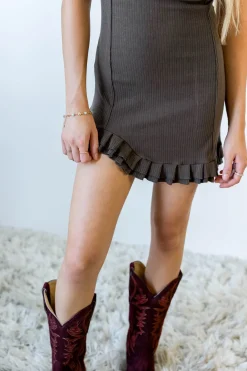Short Sleeve Grommet Dress