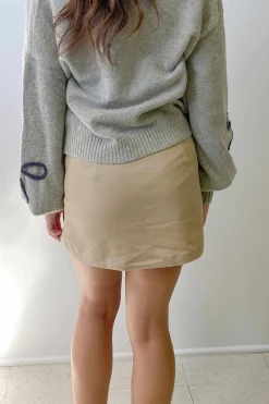 Side Slit Mini Skirt
