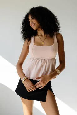 Sleeveless Bubble Babydoll Top