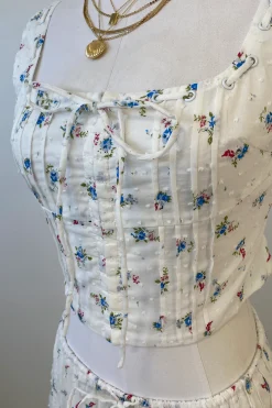 Sleeveless Floral Corset Top