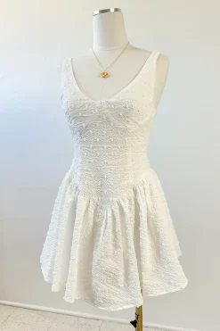 Sleeveless Textured Mini Dress