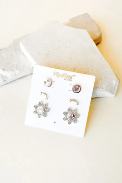 Smiley Face Earring Set