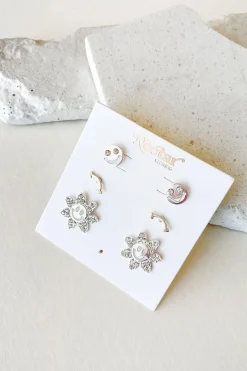 Smiley Face Earring Set