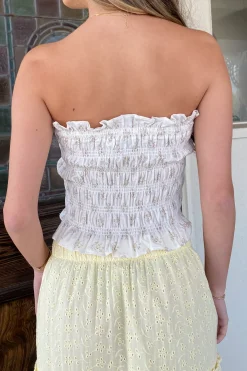 Smocked Floral Tube Top