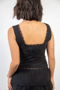 Split Front Corset Top