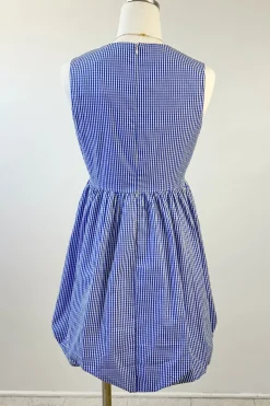 Split Front Gingham Mini Dress