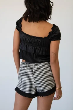 Split Front Satin Top