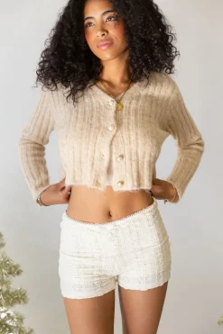 Stretch Lace Knit Shorts