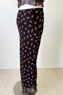 Stretch Lace Maxi Skirt