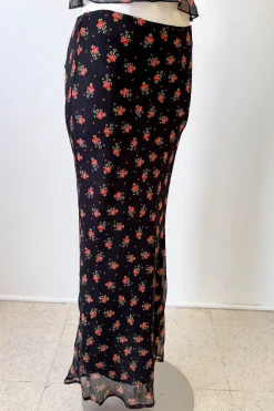 Stretch Lace Maxi Skirt
