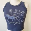 Studded Western Graphic Tank Top