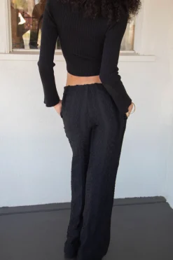 Textured Palazzo Pants