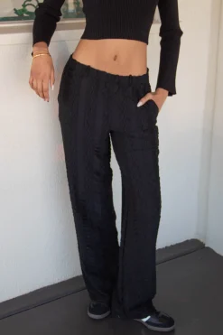 Textured Palazzo Pants