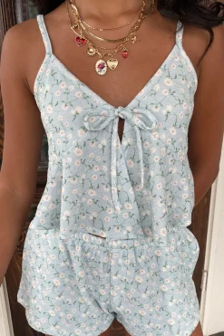 Textured Split Front Cami Top