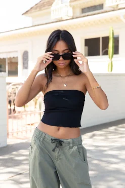 The Fave Basic Pointelle Tube Top